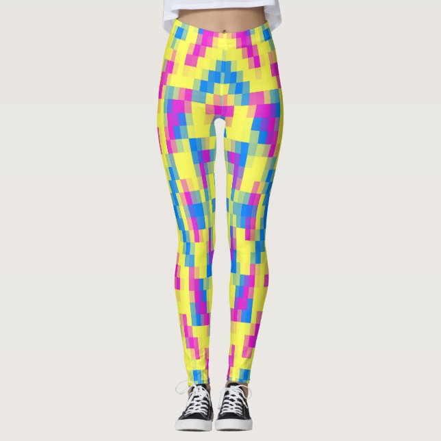 A mosaic pattern "Ratti_Creative_Arts" Leggings (Front)