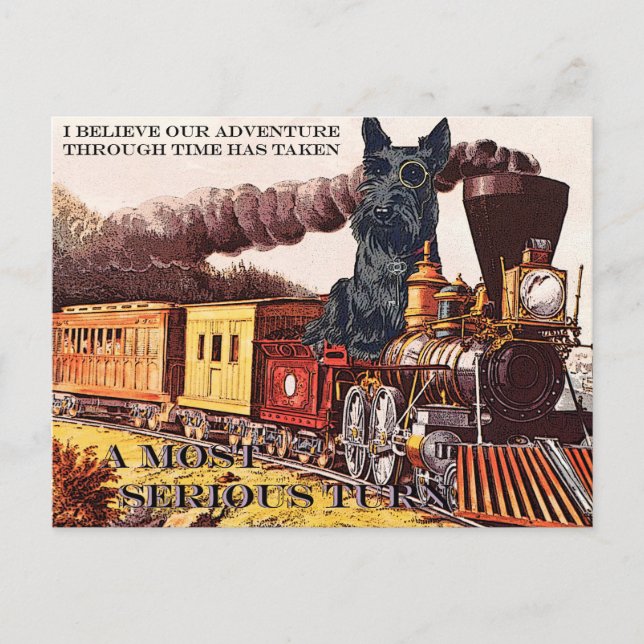 "A most serious turn" Postcard (Front)