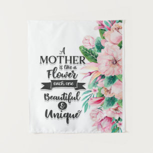 A Mother Is Like A Flower Gift, Mother's Day Gift Tapestry