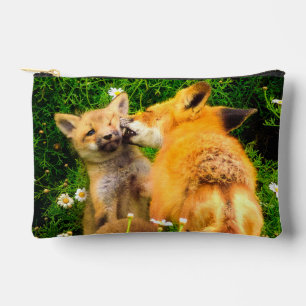 A Mother’s Kiss Wildlife Nature Art Print Accessory Pouch