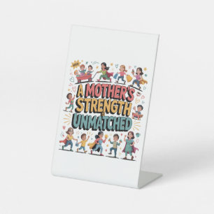 A Mother’s Strength Is Unmatched Pedestal Sign