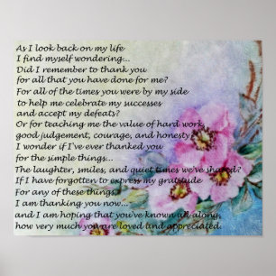 A Mother's Day Poem Poster