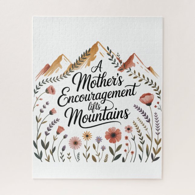 A Mother's Encouragement Lifts Mountains Jigsaw Puzzle (Vertical)