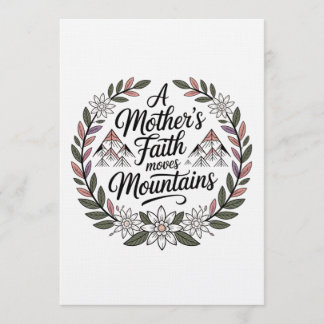 A Mother's Faith Moves Mountains Invitation