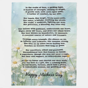A Mother's Love: A Poetic Tribute Fleece Blanket