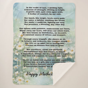 A Mother's Love: A Poetic Tribute Sherpa Blanket