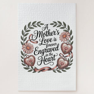 A Mother's Love Is Forever Engraved In The Heart Jigsaw Puzzle