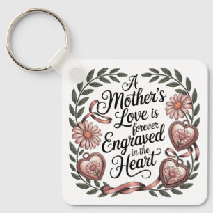 A Mother's Love Is Forever Engraved In The Heart Key Ring