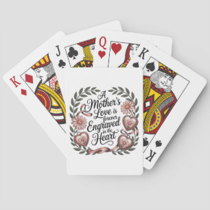 A Mother's Love Is Forever Engraved In The Heart Playing Cards