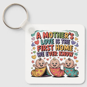 A Mother's Love Is The First Home We Ever Know Key Ring