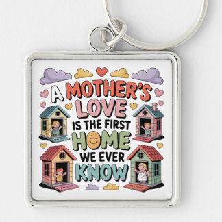 A Mother's Love Is The First Home We Ever Know Key Ring
