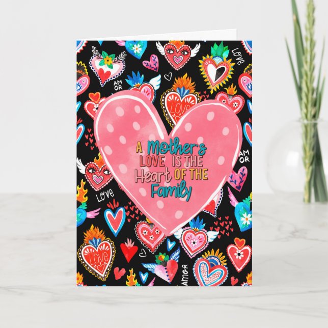 A Mother's Love is the Heart of the Family Card (Front)
