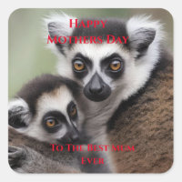 **"A Mother's Love: Mummy and Baby Lemur Cuddling"
