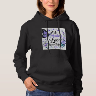 A Mother's Love Never Fades Purple Butterfly Hoodie