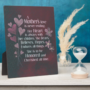 A Mother's Love Plaque