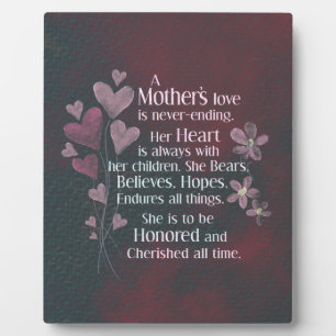 A Mother's Love Plaque