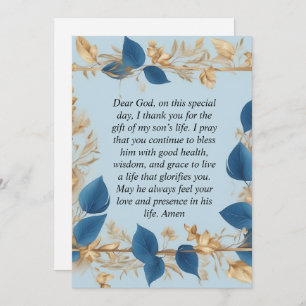 A Mother's Prayer for her Son Holiday Card