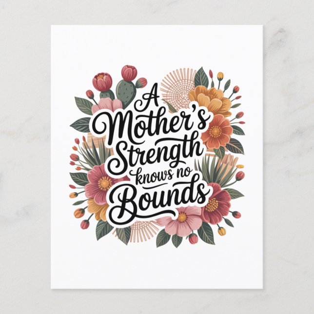 A Mother's Strength Knows No Bounds Flyer (Front)
