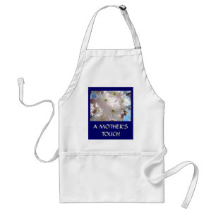 A MOTHER'S TOUCH! Holiday Apron Pink BLOSSOMS Art