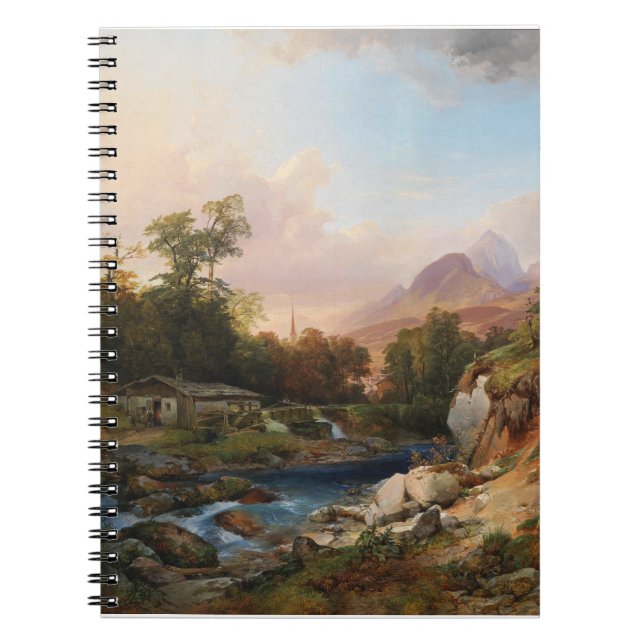 A Mountain Landscape With a Smithy Notebook (Front)