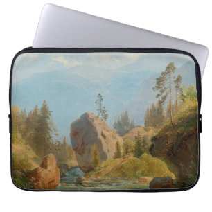 A Mountain Landscape with Creek – Albert Zimmerman Laptop Sleeve