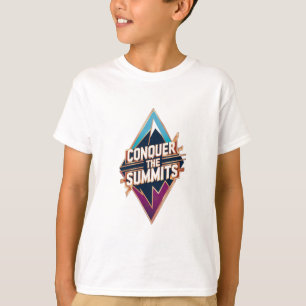A mountain peak silhouette with the phrase “Conque T-Shirt
