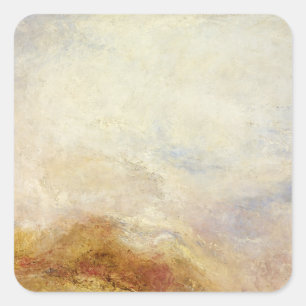 A Mountain Scene, Val d’Aosta – Joseph Mallord... Square Sticker