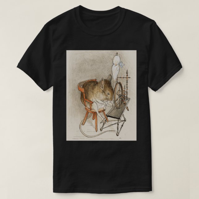 A Mouse on his Spinning Wheel T-Shirt (Design Front)