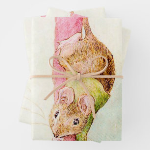 “A Mouse Ran Down the Bell Rope” by Beatrix Potter Wrapping Paper Sheet