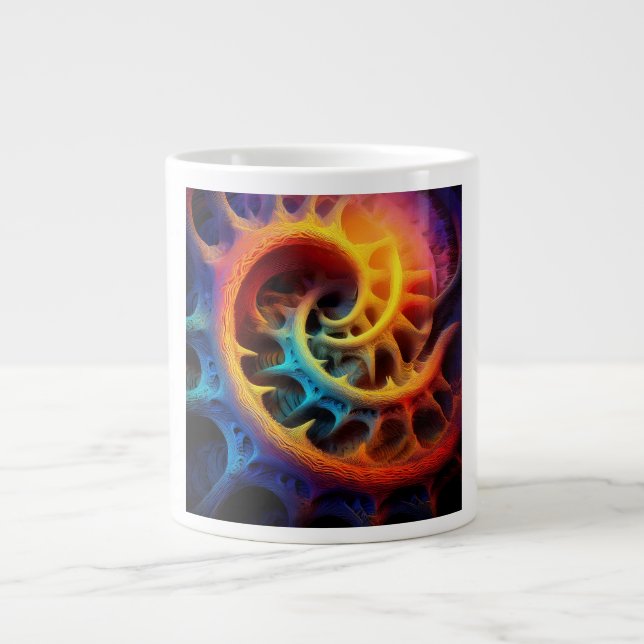 A Much Confused Mandelbrot Set Large Coffee Mug (Front)