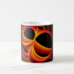 A Much Manipulated Mandelbrot Fractal Square Coffee Mug