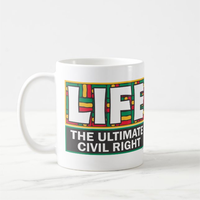 A mug for sharing your pro-life beliefs. (Left)