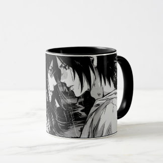 a mug with an anime illustration
