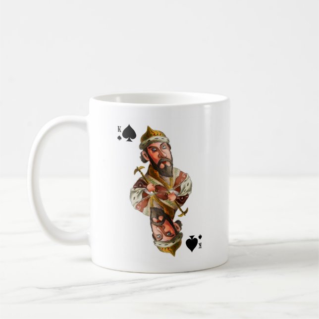 A mug with the image of the king of spades (Left)