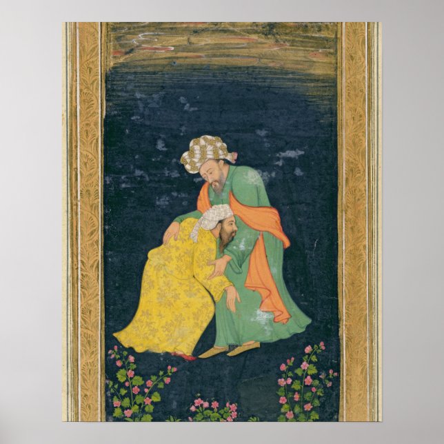 A Mullah bowing down to a man in Iranian dress who Poster (Front)