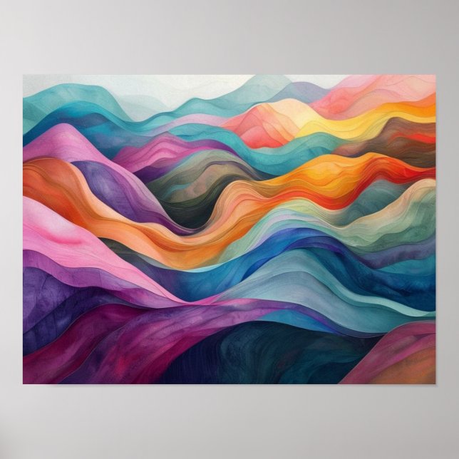 A Multilayered Journey Through Chromatic Valleys Poster (Front)