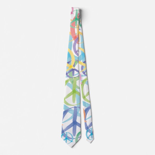 A Multitude of Peace Signs Tie (Front)