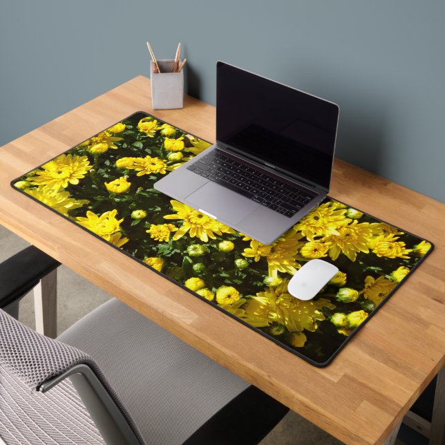 A Multitude of Yellow Mums Desk Mat (Office 2)