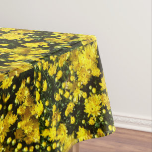 A Multitude of Yellow Mums Tablecloth
