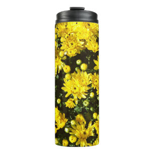 A Multitude of Yellow Mums Thermal Tumbler