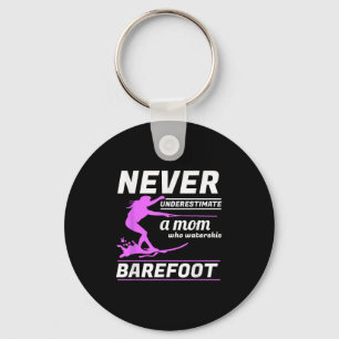 A Mum Who Waterskis Barefoot Water Skiing Ski Rope Key Ring