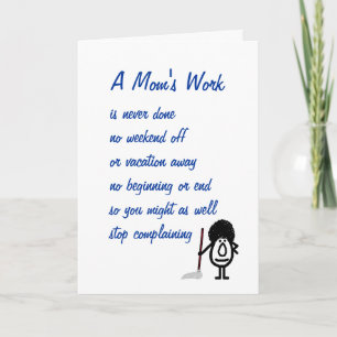 A Mum's Work Card