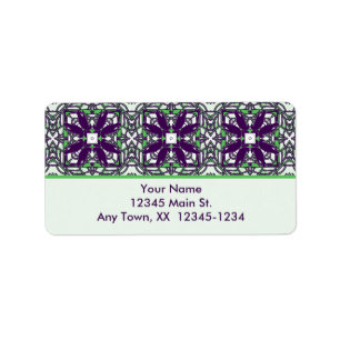 A Murder Of Crows Purple Kaleidoscope Square Label