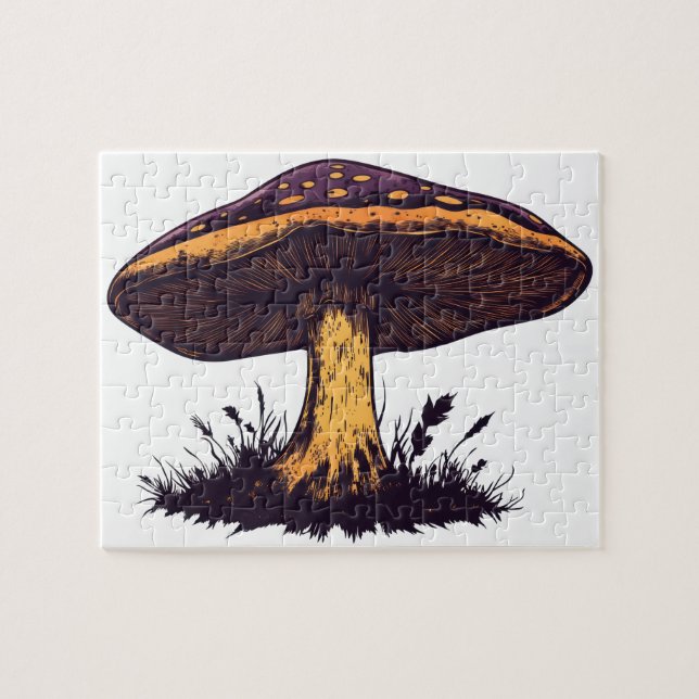 A mushroom illustration vibrant artwork. jigsaw puzzle (Horizontal)