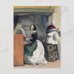 A Music School Pupil, from 'Les Femmes de Postcard