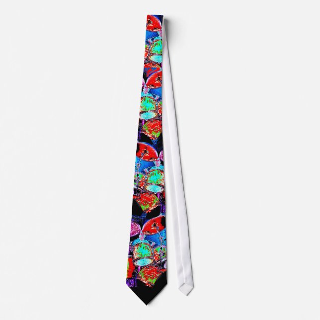 A Musical Drummer Solo!  A Great Band Tie! Tie (Front)