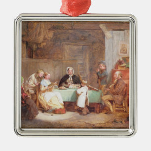 A Musical Evening (oil on canvas) 2 Metal Tree Decoration