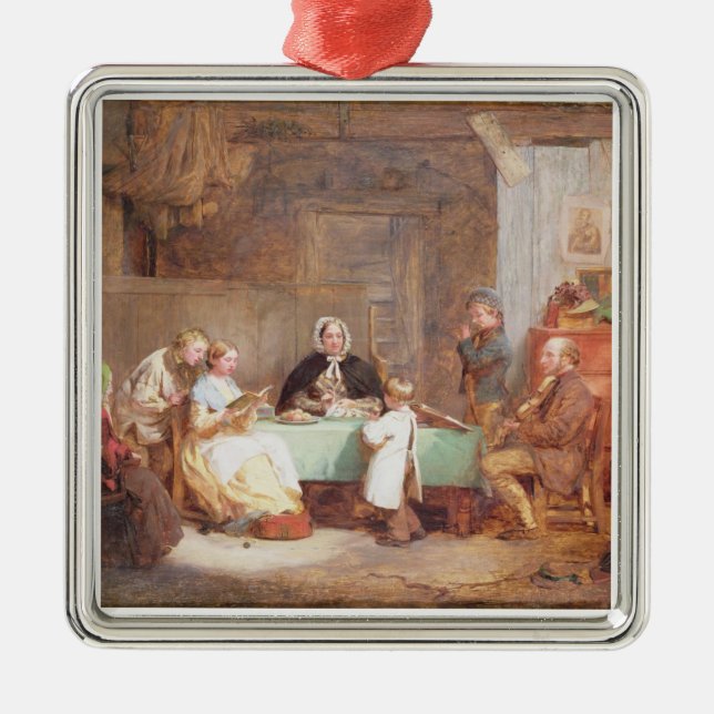 A Musical Evening (oil on canvas) 2 Metal Tree Decoration (Front)