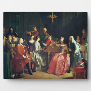 A Musical Evening (oil on canvas) Plaque