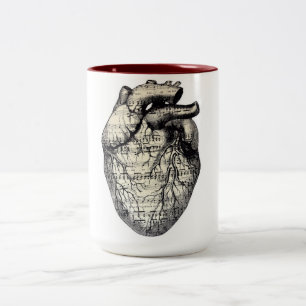 A Musical Heart Two-Tone Coffee Mug